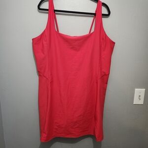 YPB Womens Tennis Athletic Mini Dress Size XXL Red With Bilt In Shorts
